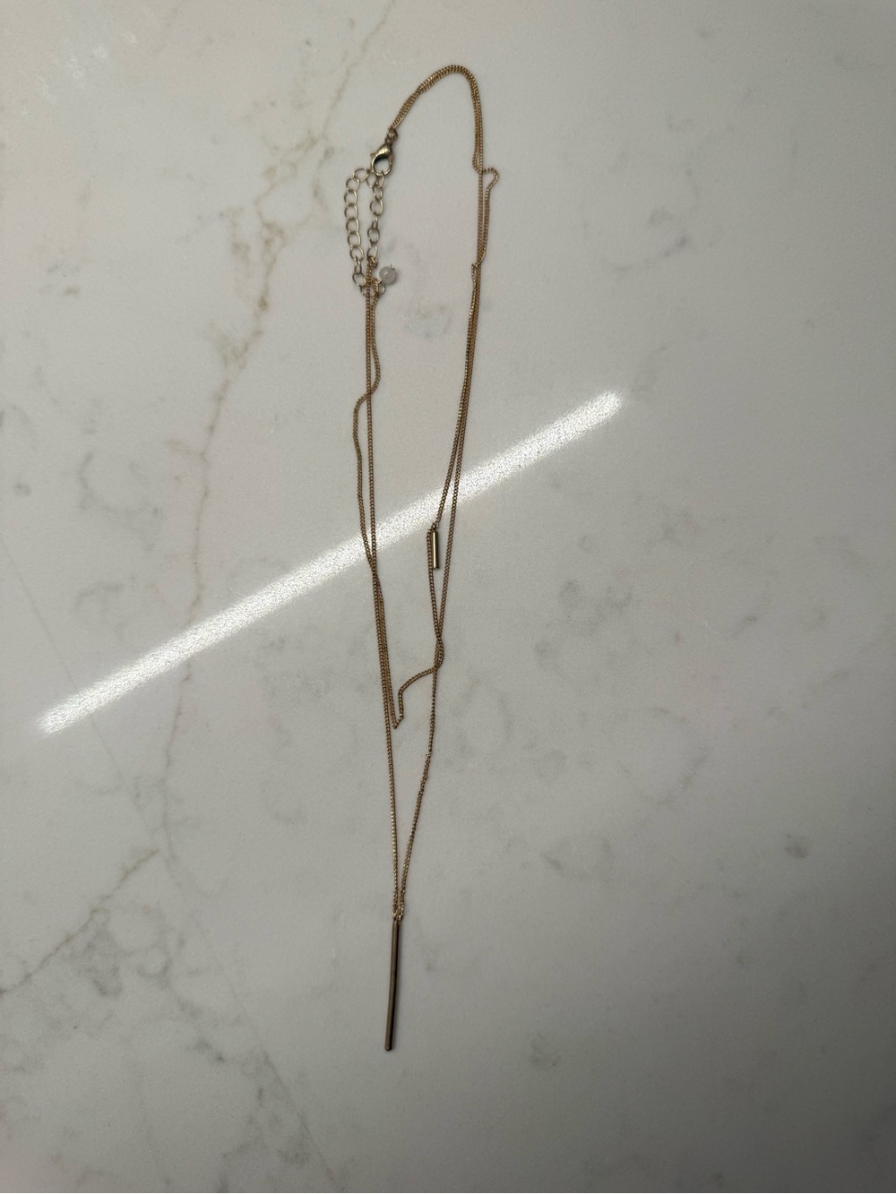 TARGET - Delicate Gold Layered Bar Pendant Necklace - Women